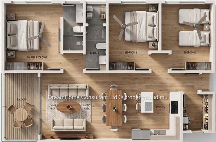 Modern 3-bedroom NEW apartment in the green residence