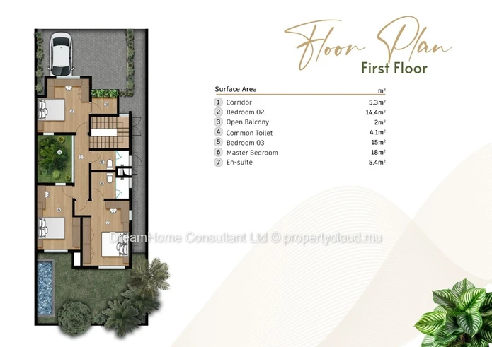 Exquis Duplex avec Piscine Privée à Triolet, Grand Baie